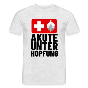 unterhopfung - Men's T-Shirt - heather grey - Front - AI Model Male 178 dark (178cm)