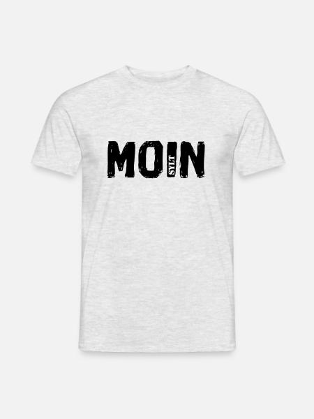 moin - das sylt shirt für sylt fans - Männer T-Shirt - Grau meliert