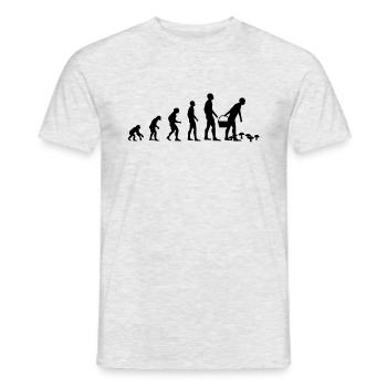 Mushrooms Collect Evolution Mushroom Mushroom Picker Gift - Men's T-Shirt - heather grey - Front - AI Model Male 178 dark (178cm)