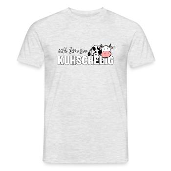 Ich bin so Kuschelig Kuh niedlich Landwirtin - Männer T-Shirt - Grau meliert - Vorne - AI Model Male 178 dark (178cm)