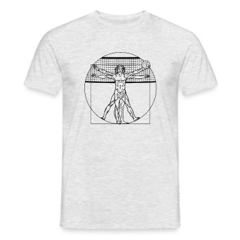 Volleyball - Männer T-Shirt - Grau meliert - Vorne - AI Model Male 178 dark (178cm)