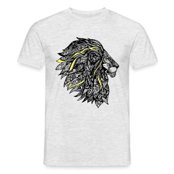 Lion - T-shirt homme - gris chiné - Devant - AI Model Male 178 dark (178cm)