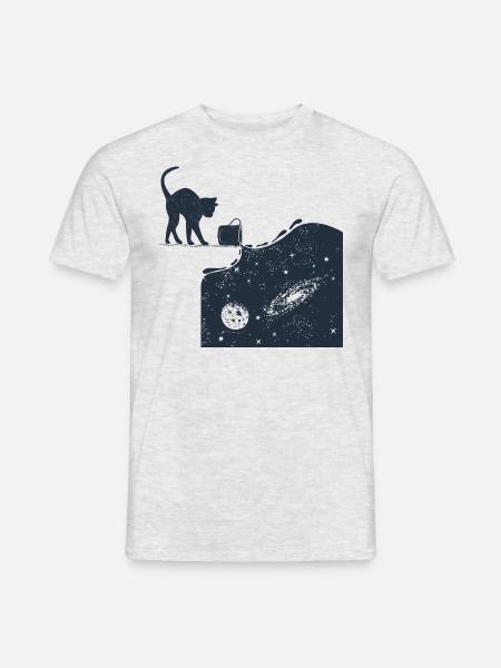 Universe Cat - Men's T-Shirt - heather grey