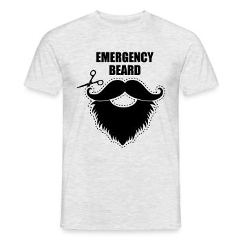 hipster beard mustache - Men's T-Shirt - heather grey - Front - AI Model Male 178 dark (178cm)