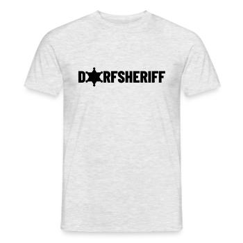 Chemise de shérif de village - T-shirt homme - gris chiné - Devant - AI Model Male 178 dark (178cm)