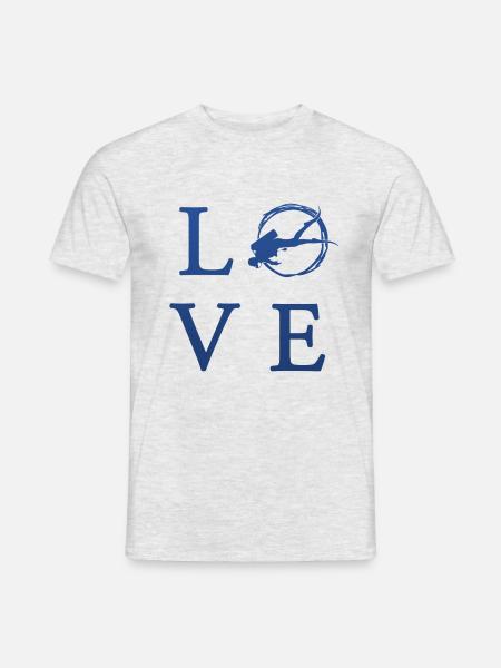 Tauchen - Männer T-Shirt - Grau meliert