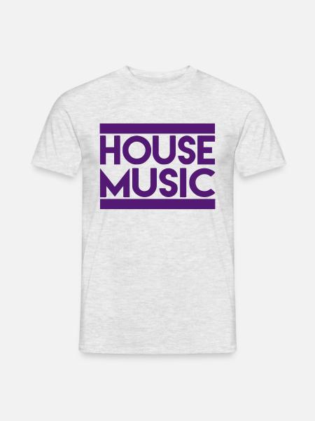 House Music - Männer T-Shirt - Grau meliert