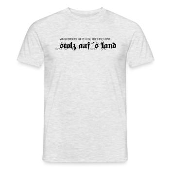 sei einfach stolz auf mein/dein Land - Männer T-Shirt - Grau meliert - Vorne - AI Model Male 178 dark (178cm)