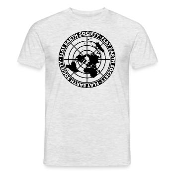 Wohnung Earth Society flache Erde Konspiration Wis - Männer T-Shirt - Grau meliert - Vorne - AI Model Male 178 dark (178cm)
