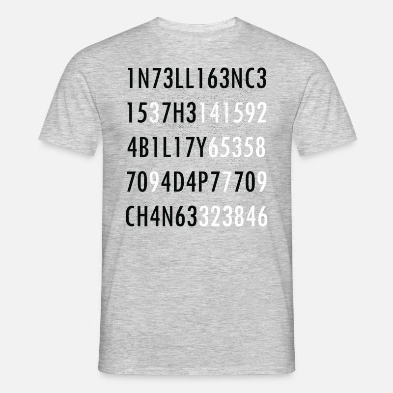 Intelligence-Citation de science intelligence nerd - T-shirt Homme - gris chiné