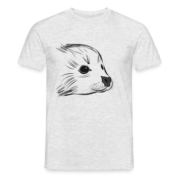 Seal - Men's T-Shirt - heather grey - Front - AI Model Male 178 dark (178cm)