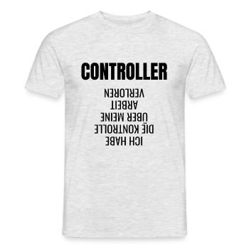 Controller Controlling Business Administration Gift Idea - Men's T-Shirt - heather grey - Front - AI Model Male 178 dark (178cm)