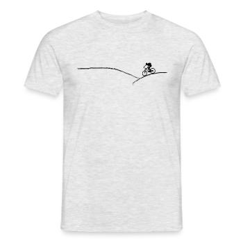 Bike MTB Mountain Bike Mountain Bike Gift - Men's T-Shirt - heather grey - Front - AI Model Male 178 dark (178cm)