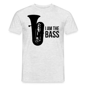 je suis la basse | club de musique tuba sample boss laiton - T-shirt homme - gris chiné - Devant - AI Model Male 178 dark (178cm)