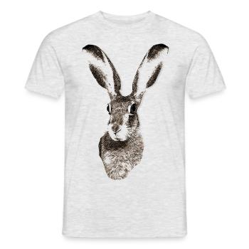 Hase - Männer T-Shirt - Grau meliert - Vorne - AI Model Male 178 dark (178cm)