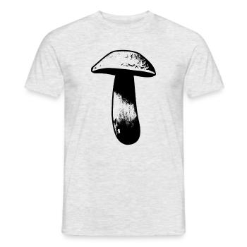 Herrenpilz Steinpilz Pilzsammler - Männer T-Shirt - Grau meliert - Vorne - AI Model Male 178 dark (178cm)