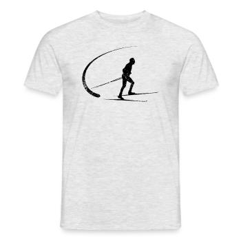 Long-terme - T-shirt homme - gris chiné - Devant - AI Model Male 178 dark (178cm)