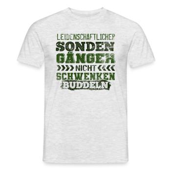 Sondengänger - Männer T-Shirt - Grau meliert - Vorne - AI Model Male 178 dark (178cm)