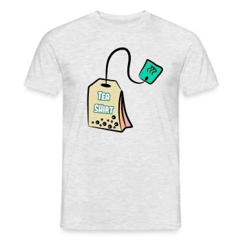 Tea Shirt - Tshirt - Männer T-Shirt - Grau meliert - Vorne - AI Model Male 178 dark (178cm)