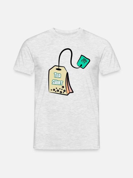 Tea Shirt - Tshirt - Männer T-Shirt - Grau meliert