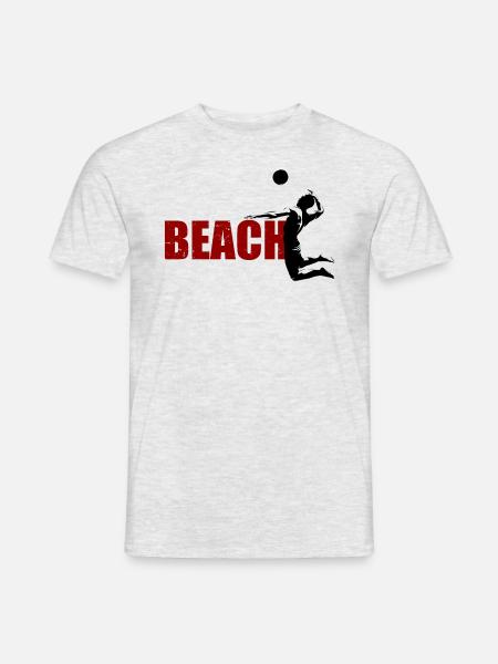Beach-volley - joueur de volley-ball - T-shirt homme - gris chiné