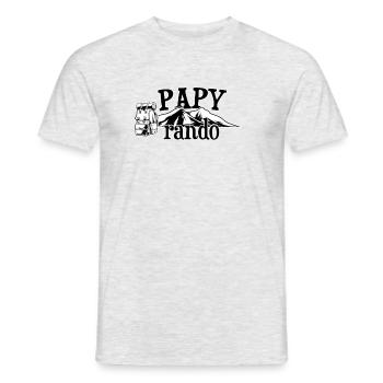 Cadeau pour papy randonneur - T-shirt homme - gris chiné - Devant - AI Model Male 178 dark (178cm)