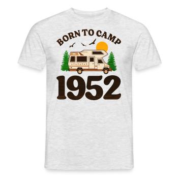 Né Pour Camper 1952 Camping 70 Ans Anniversaire - T-shirt homme - gris chiné - Devant - AI Model Male 178 dark (178cm)