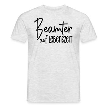 Beamter auf Lebenszeit - Männer T-Shirt - Grau meliert - Vorne - AI Model Male 178 dark (178cm)