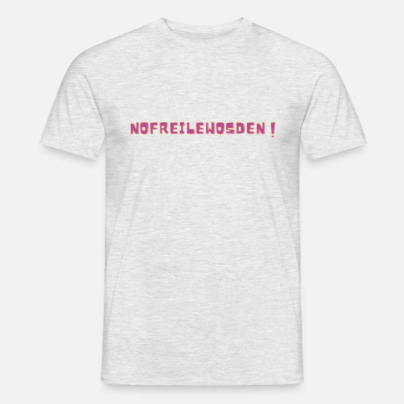 Nofreilewosden - Männer T-Shirt - Grau meliert