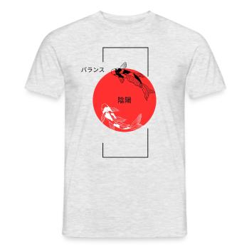 Yin und Yang - Männer T-Shirt - Grau meliert - Vorne - AI Model Male 178 dark (178cm)