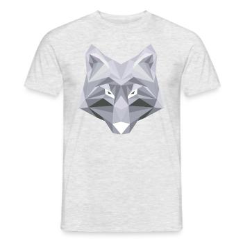 Wolf Art, animaux sauvages colorés, loups - T-shirt homme - gris chiné - Devant - AI Model Male 178 dark (178cm)