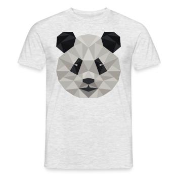 Pandabär-Kunst, niedliches künstlerisches - Männer T-Shirt - Grau meliert - Vorne - AI Model Male 178 dark (178cm)
