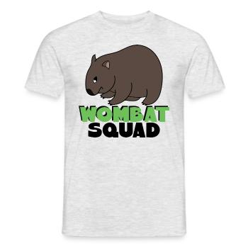 Wombat Squad Cute Wombat Wildlife Animal - Men's T-Shirt - heather grey - Front - AI Model Male 178 dark (178cm)
