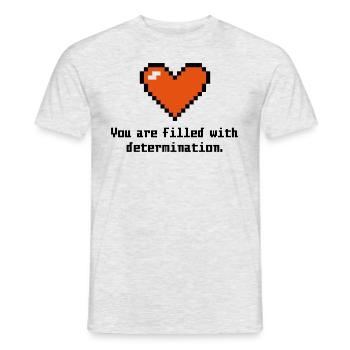 determination - Men's T-Shirt - heather grey - Front - AI Model Male 178 dark (178cm)