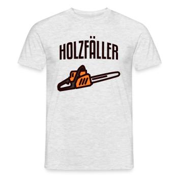 Holzfäller Baumfäller Axt - Männer T-Shirt - Grau meliert - Vorne - AI Model Male 178 dark (178cm)