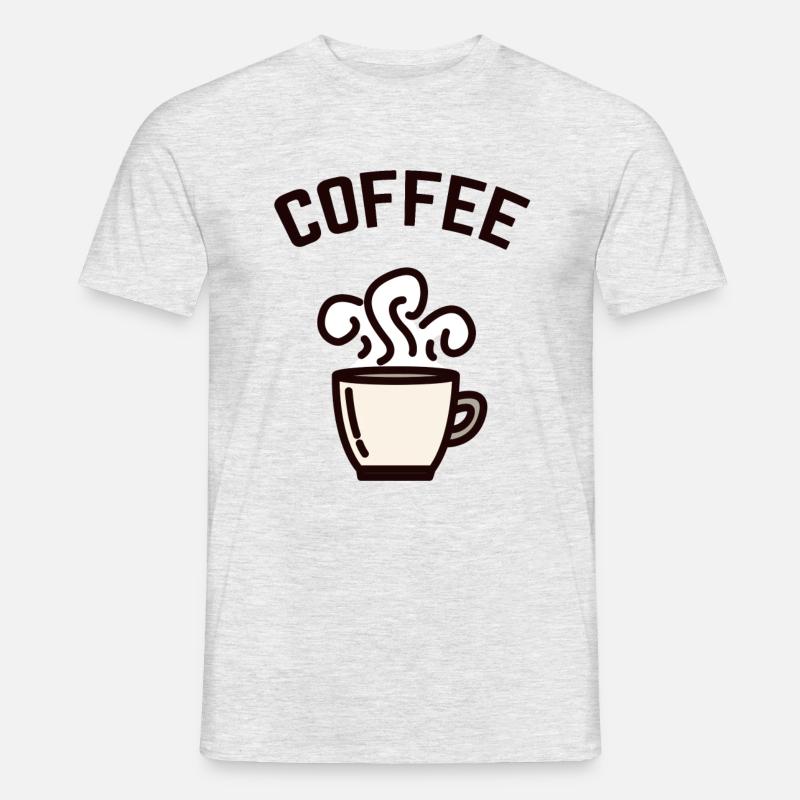 Kaffee Cafe Kaffeepause - Männer T-Shirt - Grau meliert