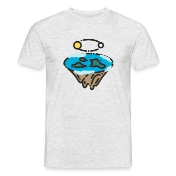 Terre plate Terre plate - T-shirt homme - gris chiné - Devant - AI Model Male 178 dark (178cm)