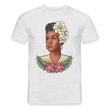 BILLIE TAT - Männer T-Shirt - Grau meliert - Vorne - AI Model Male 178 dark (178cm)