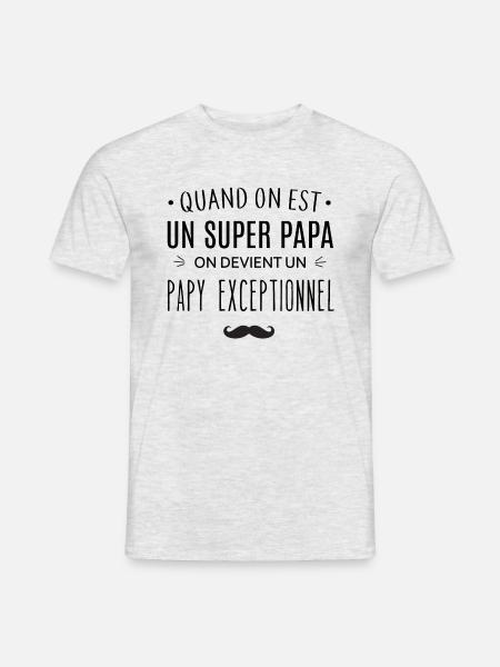 Un super papa - T-shirt homme - gris chiné