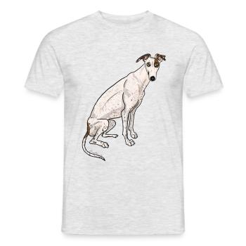 Levrette - T-shirt homme - gris chiné - Devant - AI Model Male 178 dark (178cm)