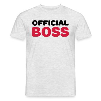 Official Boss - Männer T-Shirt - Grau meliert - Vorne - AI Model Male 178 dark (178cm)