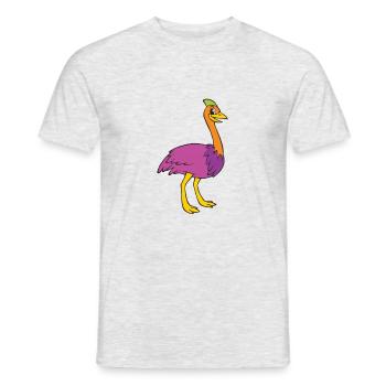 Ostrich - Men's T-Shirt - heather grey - Front - AI Model Male 178 dark (178cm)