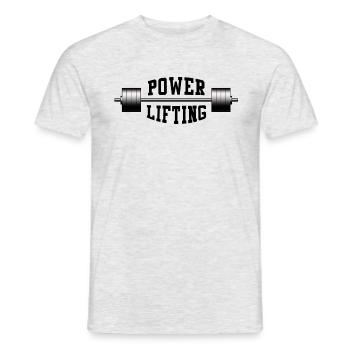 powerlifting02 - Männer T-Shirt - Grau meliert - Vorne - AI Model Male 178 dark (178cm)