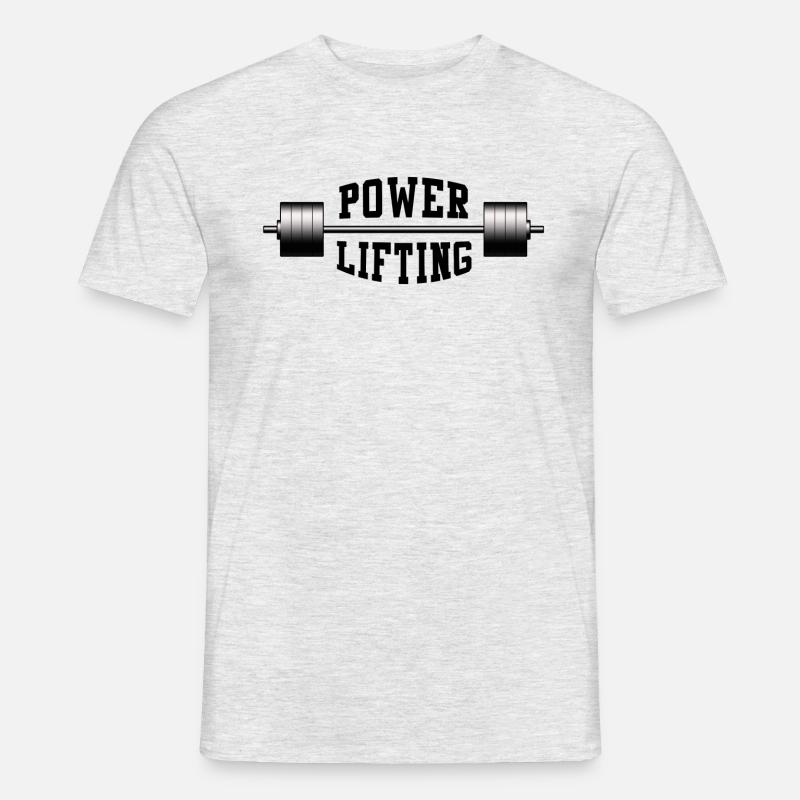 powerlifting02 - Männer T-Shirt - Grau meliert