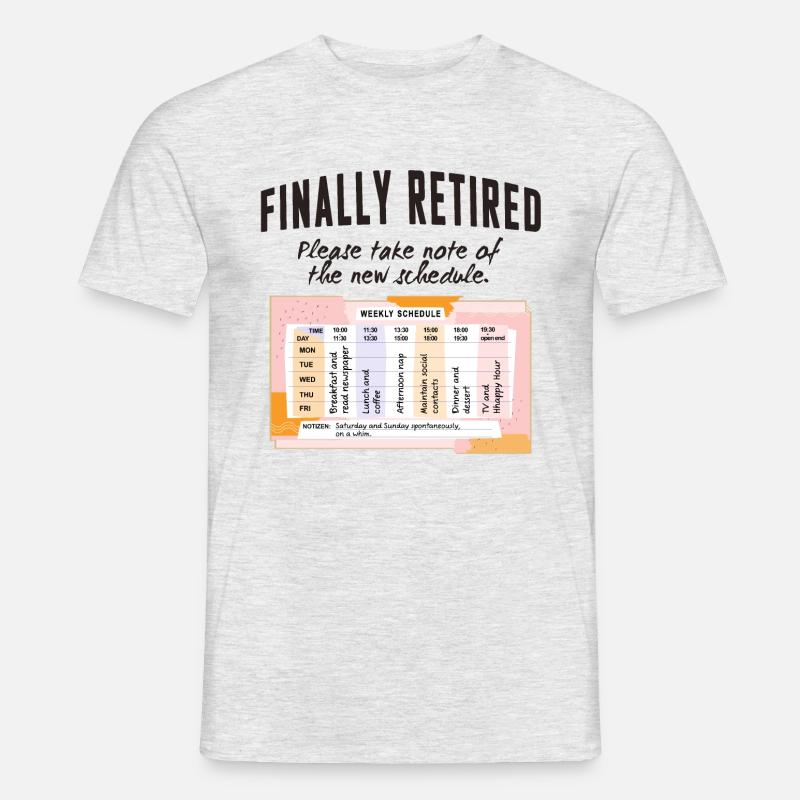 Rentner Zeitplan Tagesablauf - Männer T-Shirt - Grau meliert