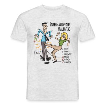 Journée internationale de la femme (édition du 8 mars) - T-shirt homme - gris chiné - Devant - AI Model Male 178 dark (178cm)