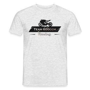 Team 600ccm Motorrad Racing - Männer T-Shirt - Grau meliert - Vorne - AI Model Male 178 dark (178cm)
