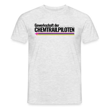 Mimikama Crew Gewerkschaft der Chemtrailpiloten - Männer T-Shirt - Grau meliert - Vorne - AI Model Male 178 dark (178cm)