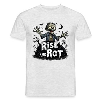 Rise and Rot - Zombie Apocalypse Design - Men's T-Shirt - heather grey - Front - AI Model Male 178 dark (178cm)