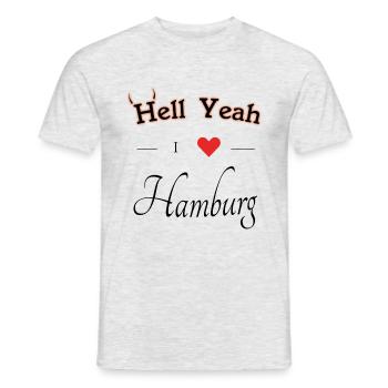 I love Hamburg - Männer T-Shirt - Grau meliert - Vorne - AI Model Male 178 dark (178cm)